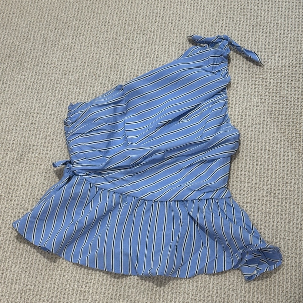 A.L.C Blue/White Striped Top